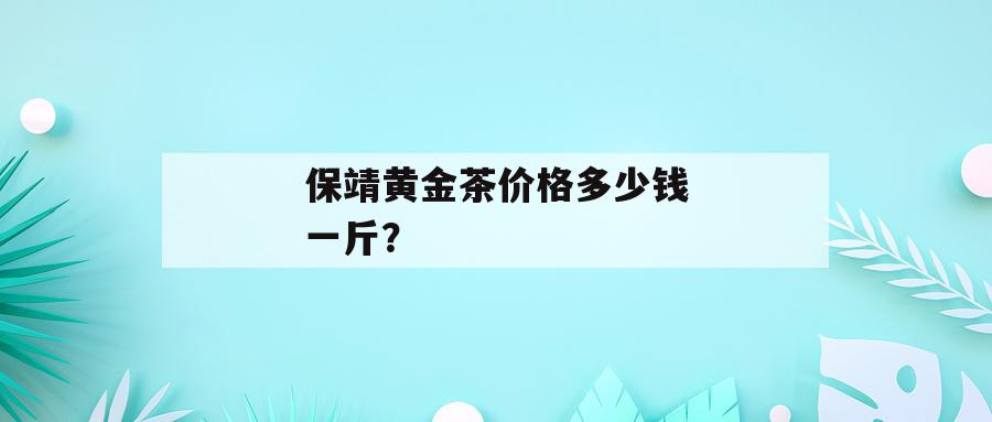 保靖黄金茶价格多少钱一斤